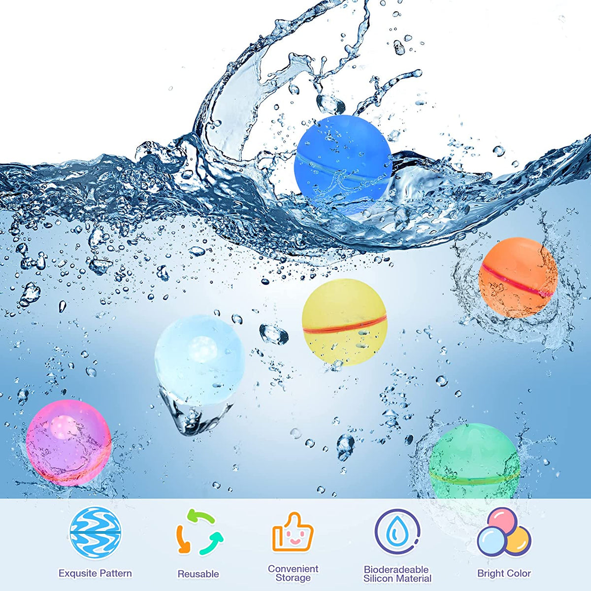 Tail Mate™ Reusable Water Balloons (12 pcs)