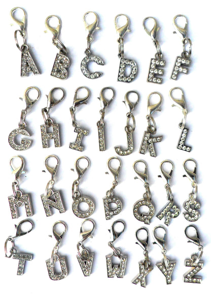 A-Z Crystal Letter Pet Charms